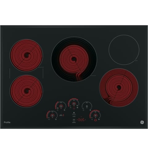 Five radiant cooking elements