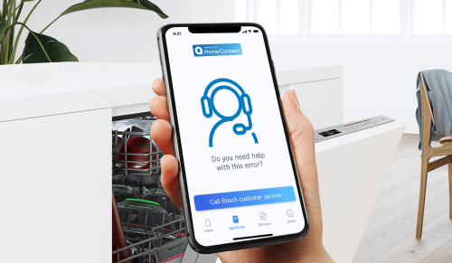 With your permission the Bosch customer service can access your connected dishwasher and remotely assist in case of an error. - SHE41CM5N
