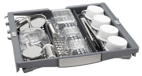 The Flexible 3rd Rack provides a versatile space for utensils
