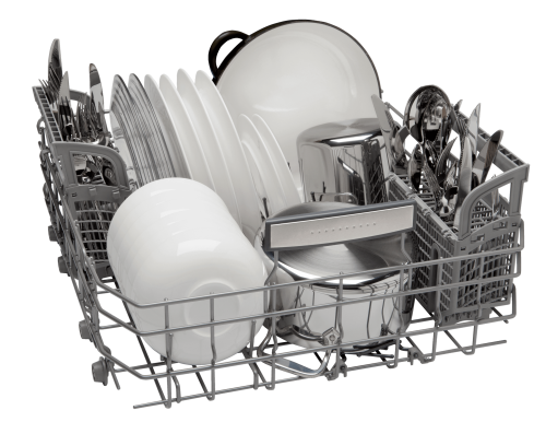 A Standard Silverware Basket to store utensils on the bottom rack - SHX53T55UC