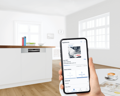Remotely monitor your dishwasher whenever you are, whenever you want. - SHX78CC5UC