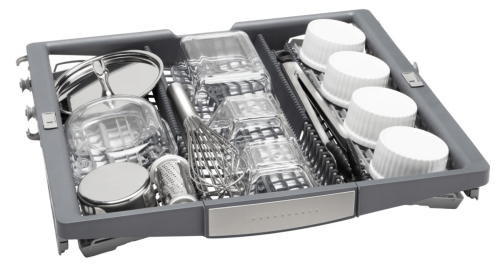 Le 3ème panier flexible offre un espace polyvalent pour les ustensiles - SHX9PCM5N