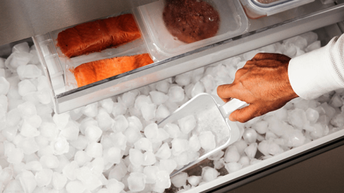 Full Width Ice Drawer for large gatherings