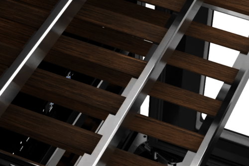 Wenge wood dowels cradle each bottle - T24UW915LS