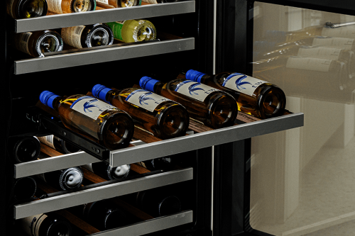 Full-extension wine racks