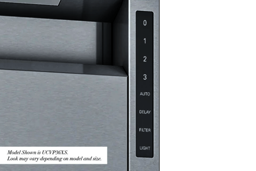 3 Fan speeds for the perfect air flow for any cooking situation - UCVP36XS 3 Fan speeds for the perfect air flow for any cooking situation - UCVP36XS