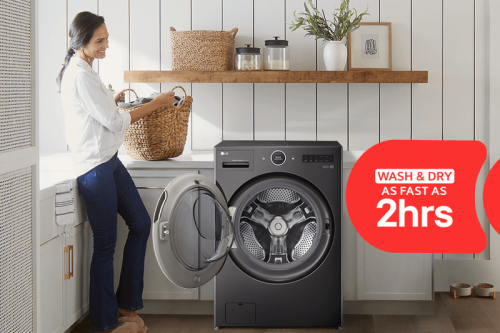 这款 LG WashCombo™ 一体机可在 2 小时内完成清洗和烘干 Wash & Dry As Fast As 2 Hours In This LG WashCombo™ All-in-One