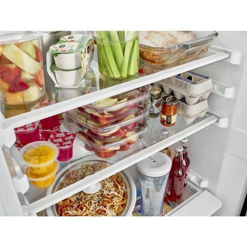 Adjustable Full-width Glass Shelves