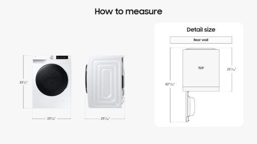 Make sure to measure - WW25FG6B34BBAC