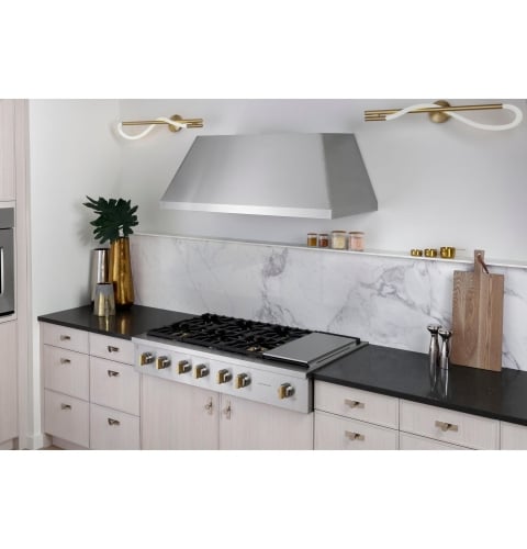 Couvercles de plaque de cuisson/gril en acier inoxydable anti-traces inclus - ZGU486NDTSS