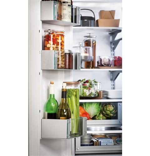 Finely crafted glass-front metal door bins - ZIP360NH