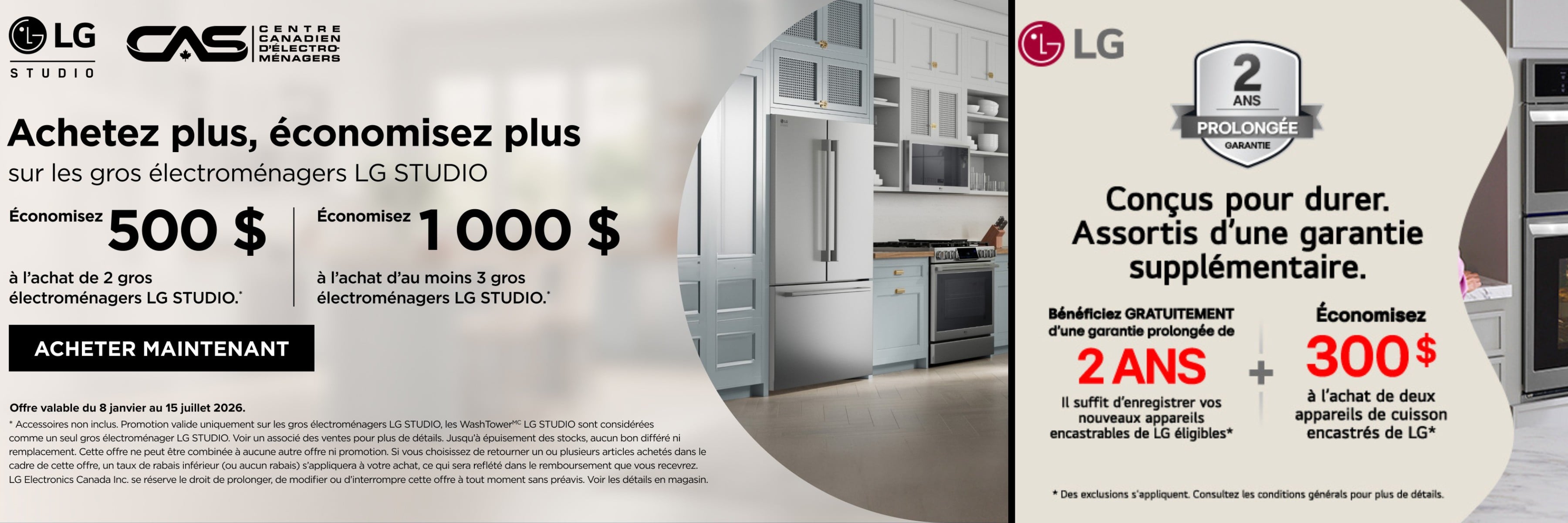 Promotion électroménagers LG