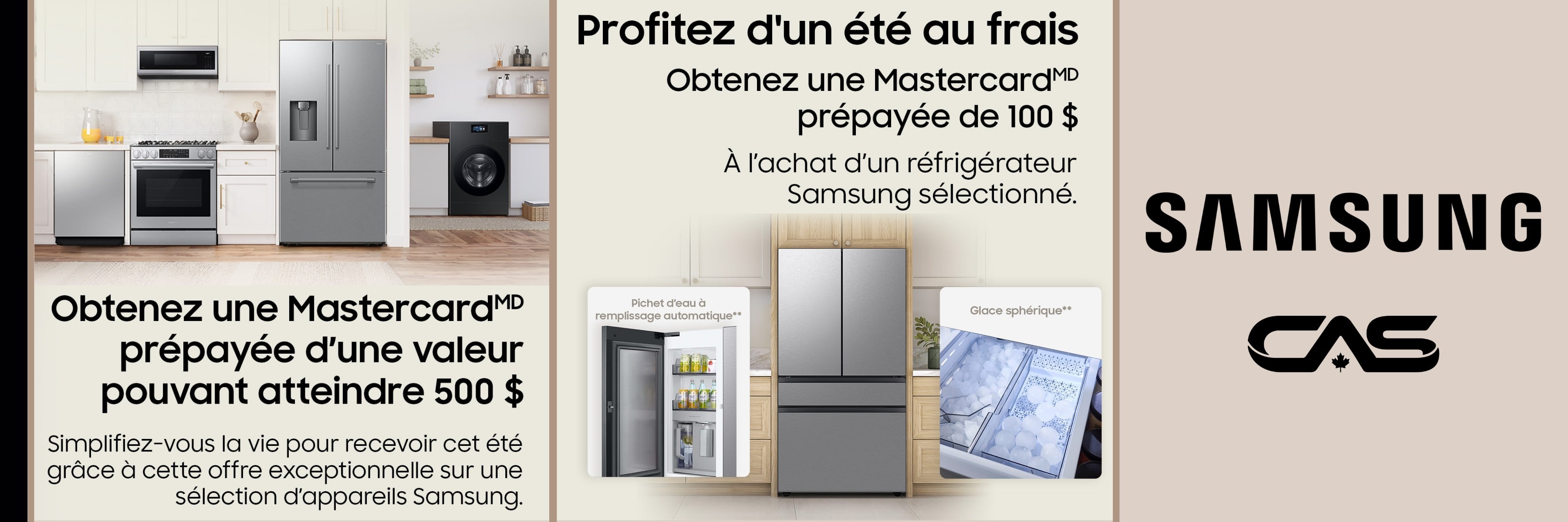 Promotion électroménagers Samsung