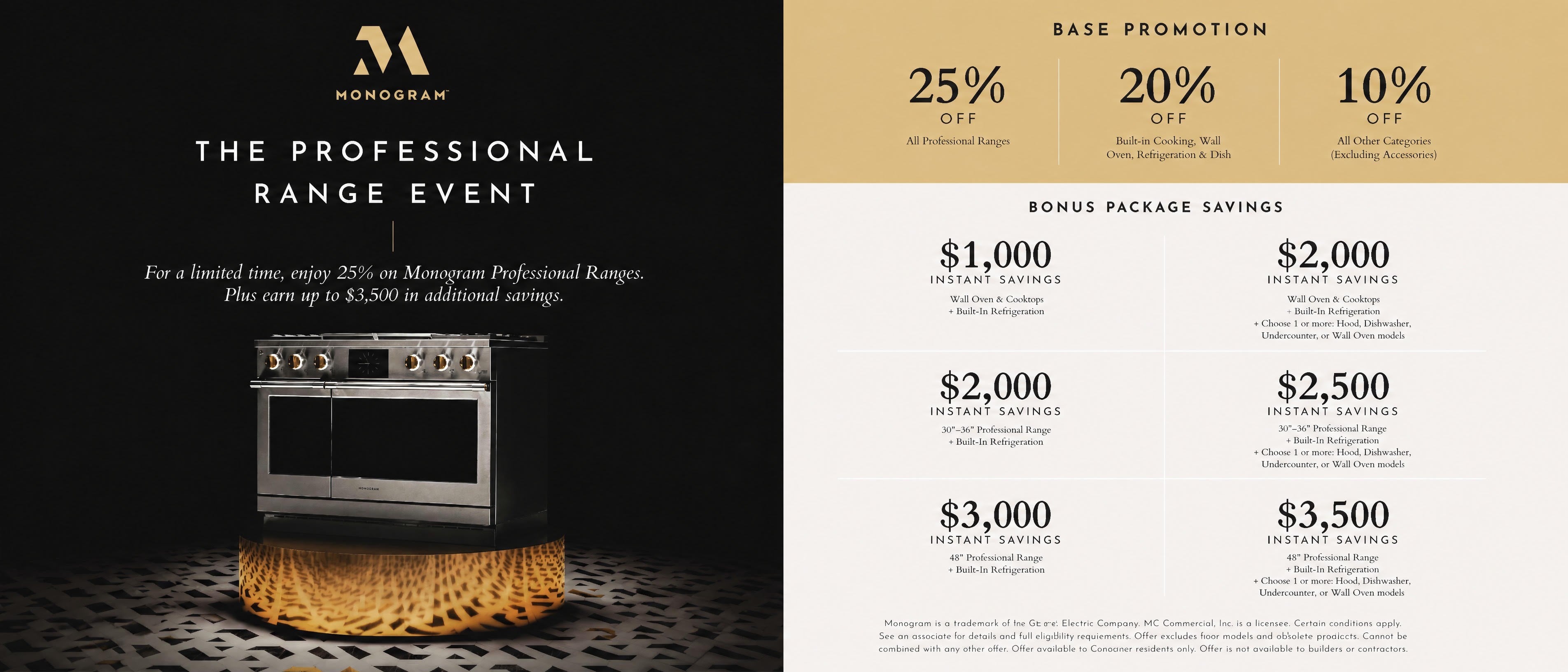 Monogram appliances promotion