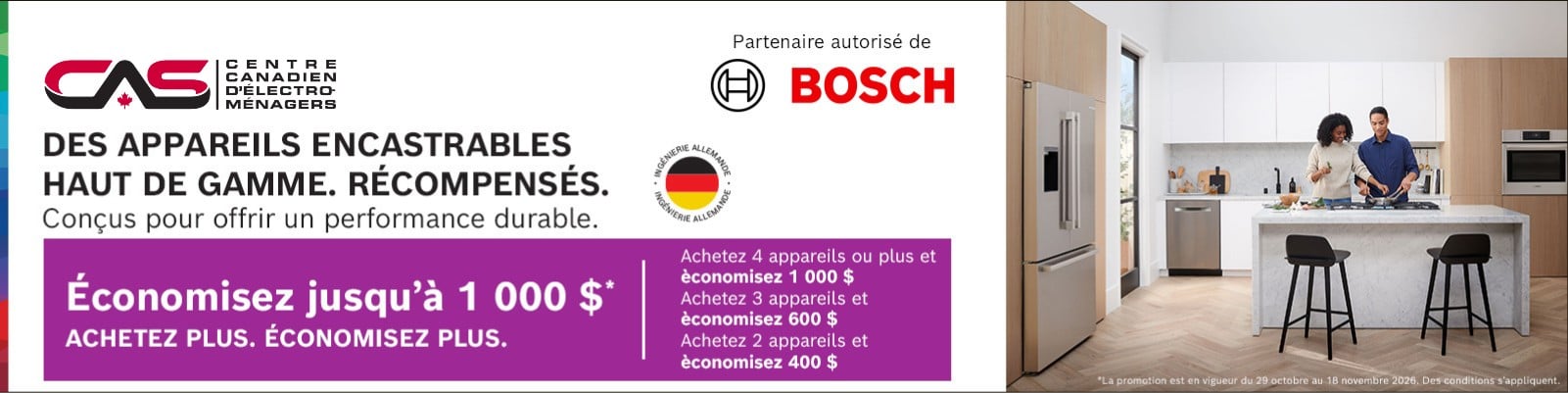 Promotion électroménagers Bosch