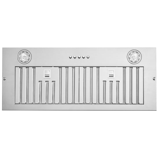 AVG Cabinet Insert, 30 inch Exterior Width, 860 CFM, 0.7 - 4.0, LED, Dishwasher Safe Filters, Aluminum Mesh & Baffle Filter, Stainless Steel colour Blower Included