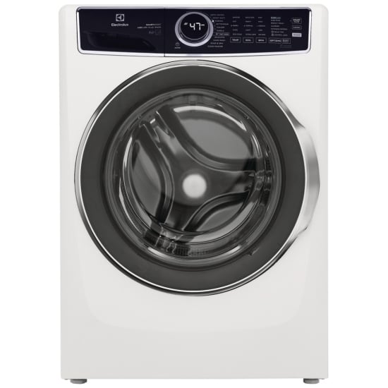 Electrolux Front Load Washer, 27 inch Width, ENERGY STAR Certified, 5.2 cu. ft. Capacity, Steam Clean, 11 Wash Cycles, 5 Temperature Settings, Stackable, 1300 RPM Washer Spin Speed, Water Heater, White colour