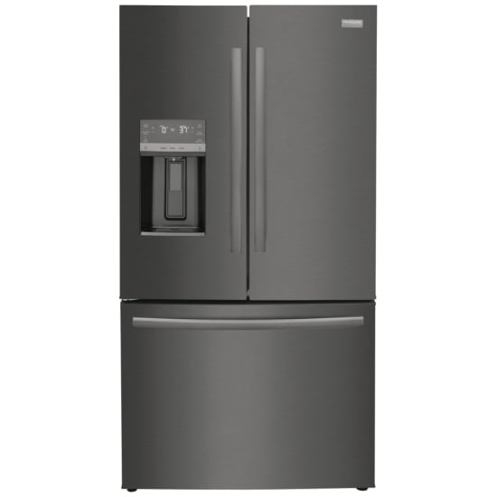 Frigidaire Gallery French Door Refrigerator, 36 inch Width, 22.6 cu. ft. Capacity, Counter Depth, Water Dispenser (Exterior), Ice Dispenser (Thru Door), ENERGY STAR Certified, Black Stainless Steel colour