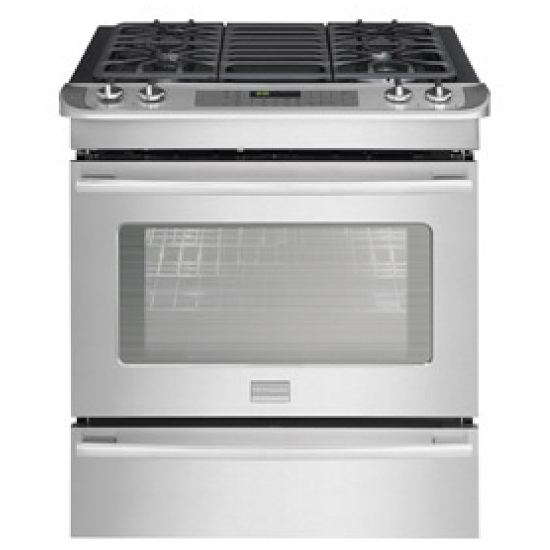 Frigidaire Gas Range, 4.2 cu. ft. Capacity, 30 inch Exterior Width, Self Clean, Convection, 4 Burners, Warming Drawer, Stainless Steel colour
