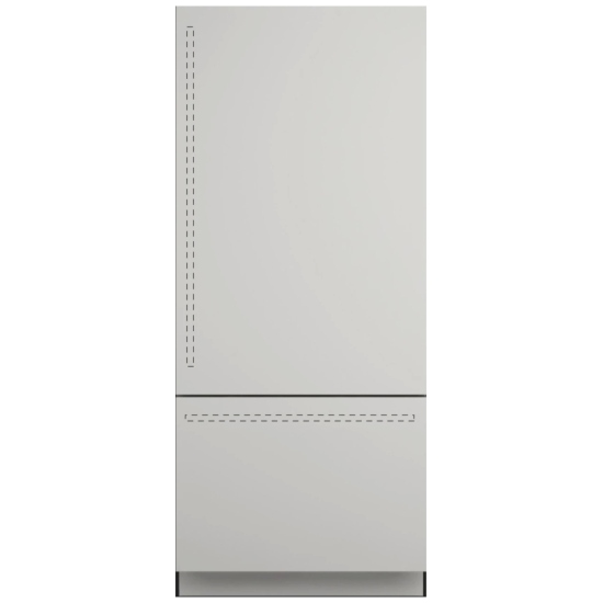 Réfrigérateur à congélateur inférieur à profondeur de comptoir encastré Fulgor Milano frigo, 36 pouce largeur, Profondeur de comptoir, 18.5 pi. cu. Capacité, Distributeur de glace (situé dans le congélateur), Accepte les panneaux personnalisés, Prêts à la pose de panneaux