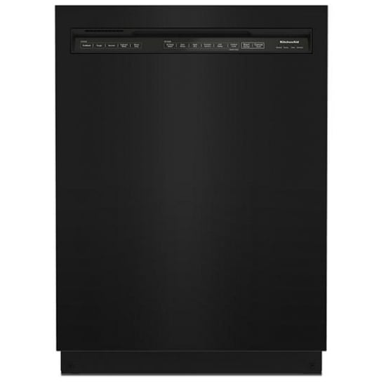 KitchenAid Dishwasher, 24 inch Exterior Width, 39 dB Decibel Level, Full Console, Stainless Steel (Interior), 5 Wash Cycles, 13 Capacity (Place Settings), Black colour SatinGlide Racks