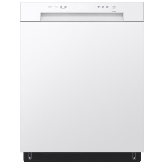 Lave-vaisselle LG, 24 pouce Largeur extérieure, 52 dB Niveau décibel, Acier inoxydable (intérieur), 4 Cycles de lavage, 15 Capacité (couverts), couleur Blanc