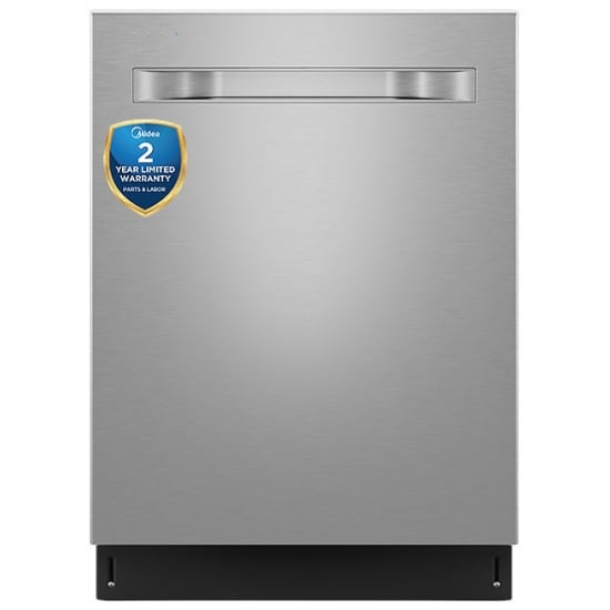 Midea Dishwasher, 24 inch Exterior Width, 45 dB Decibel Level, Fully Integrated, Stainless Steel (Interior), 6 Wash Cycles, 16 Capacity (Place Settings), Hard Food Disposal, Wifi Enabled, Stainless Steel colour
