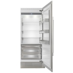 Fulgor Milano 36 pouce 21.54 pi. cu. Accepte les panneaux personnalisés Column Refrigerator