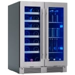 Zephyr PRWB24C32CG Wine Cooler Beverage Center Under Counter Refrigeration Under Counter Wine Refrigeration