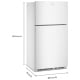 Amana ARTX2021TW 33 inch 21.3 cu. ft. Refrigerator