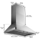 Ancona Stainless Steel Range Hood (AN-1573)