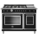 Bertazzoni 48 inch Black Gas Range (HERT486GGASNET)