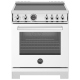 Bertazzoni 30 inch White Induction Range (PRO304IFEPBIT)