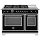 Bertazzoni 48 inch Black Dual Fuel Range (HER486BTFEPNET)