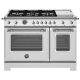 Bertazzoni 48 inch Stainless Steel Gas Range (HER486BTFGMXT)