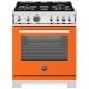Bertazzoni 30 inch Orange Dual Fuel Range (PRO304BFEPART)
