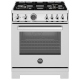 Bertazzoni 30 inch Stainless Steel Dual Fuel Range (PRO304BFEPXT)