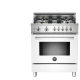 Bertazzoni 30 inch White Dual Fuel Range (PRO304DFSBI)