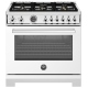 Bertazzoni 36 inch White Dual Fuel Range (PRO366BCFEPBIT)