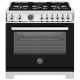 Bertazzoni 36 inch Black Dual Fuel Range (PRO366BCFEPNET)