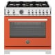 Bertazzoni 36 inch Orange Gas Range (PRO366BCFGMART)