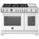 Bertazzoni 48 inch White Dual Fuel Range (PRO486BTFEPBIT)