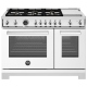 Bertazzoni 48 inch White Gas Range (PRO486BTFGMBIT)