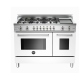 Bertazzoni 48 inch White Dual Fuel Range (PRO486GDFSBI)