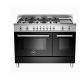 Bertazzoni 48 inch Black Dual Fuel Range (PRO486GDFSNE)