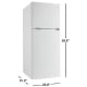 Danby 24 inch 12.3 cu. ft. Top Freezer Refrigerator (DFF123C1WDB)