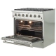 Forno 36 inch Stainless Steel Gas Range (FFSGS6244-36)