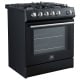 Forno 30 inch Black Gas Range (FFSGS1116-30BLK)