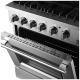 Forno 30 inch Stainless Steel Dual Fuel Range