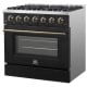 Forno 36 inch Gas Range (FFSGS6244-36BLK)